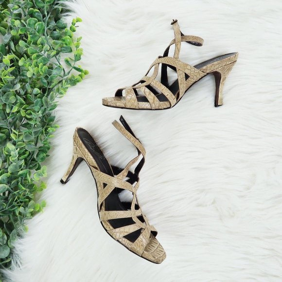 Donald J Pliner Asby Leather Sandals Heels 10 - Picture 2 of 7